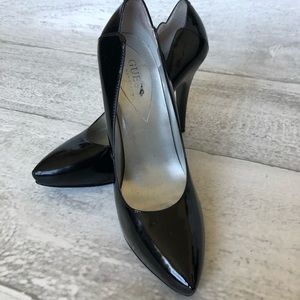 Black pair of Guess high heels